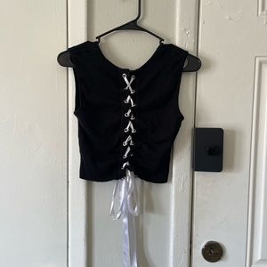 Lace Up Crop Top